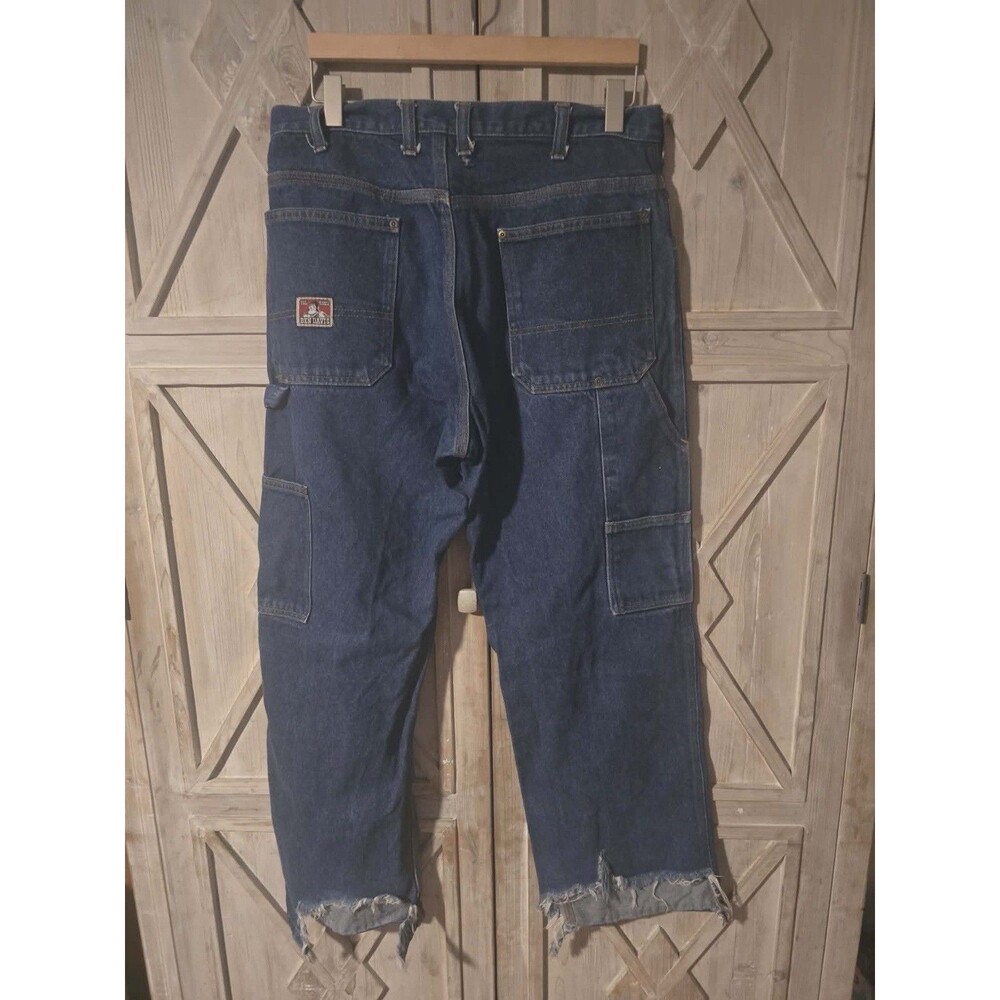 Ben Davis Jeans Mens 36 Blue Carpenter Workwear Indigo Denim Utility Baggy USA